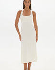 Capri Halter Cross-Back Dress - Ivory