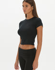 Carly Baby Tee - Black