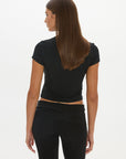 Carly Baby Tee - Black