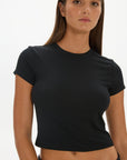 Carly Baby Tee - Black