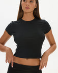 Carly Baby Tee - Black