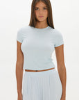 Carly Baby Tee - Pale Azure