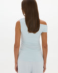 Chloe Off Shoulder Top - Pale Azure