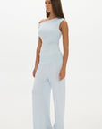 Chloe Off Shoulder Top - Pale Azure