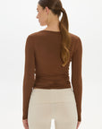Christy Yoga Wrap Top - Earth