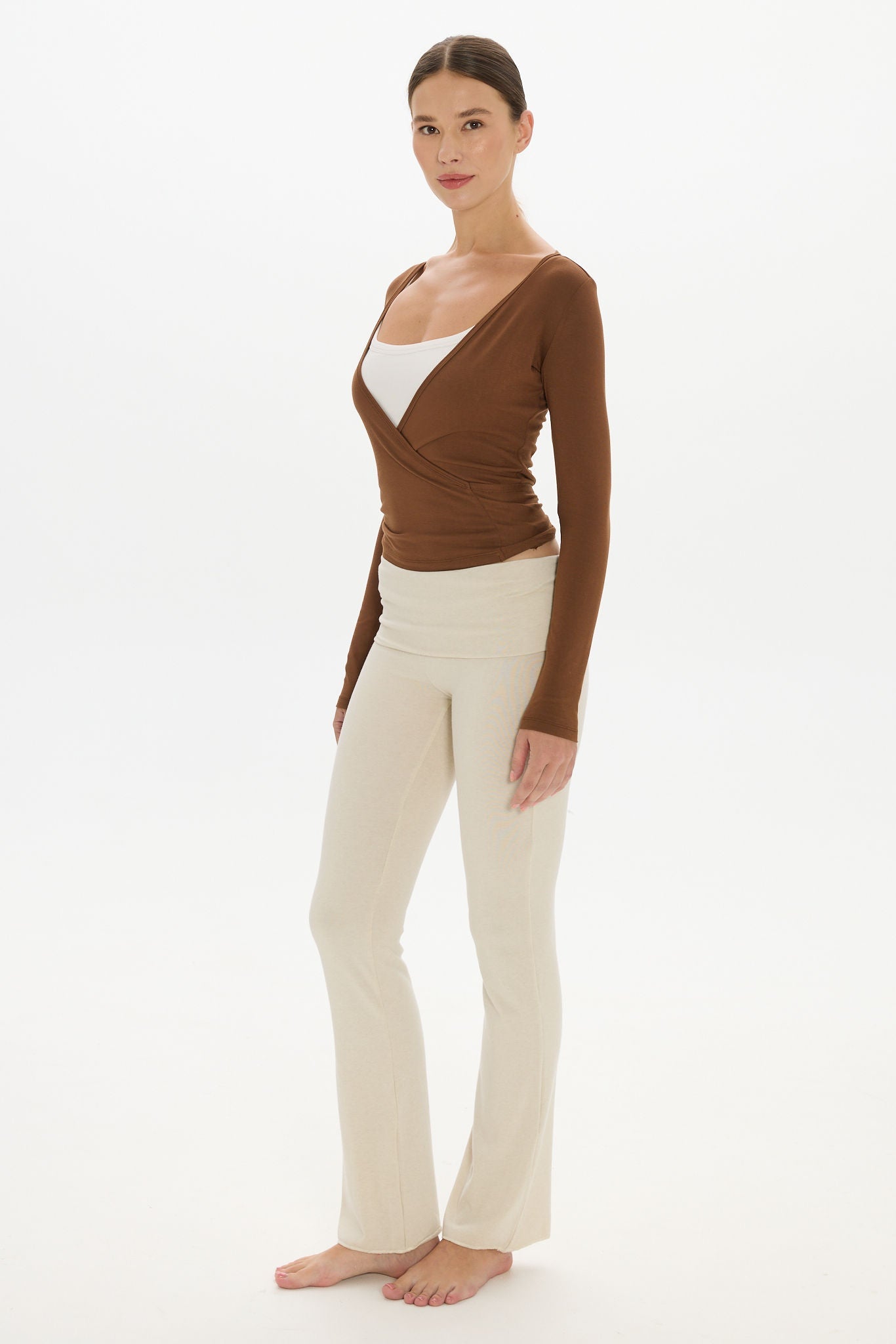 Christy Yoga Wrap Top - Earth