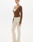 Christy Yoga Wrap Top - Earth