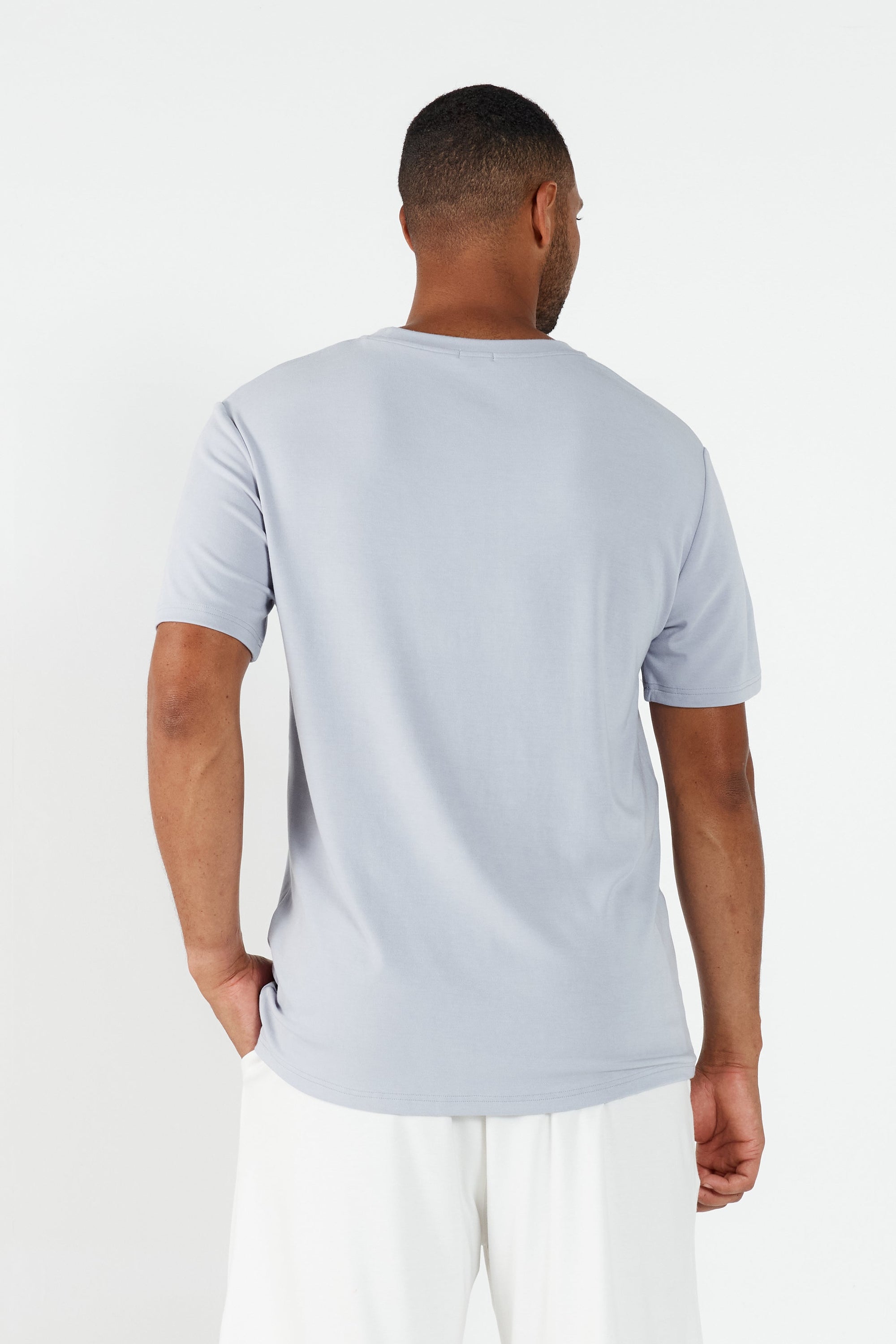 Como Crew Neck T-Shirt - Lavender Grey