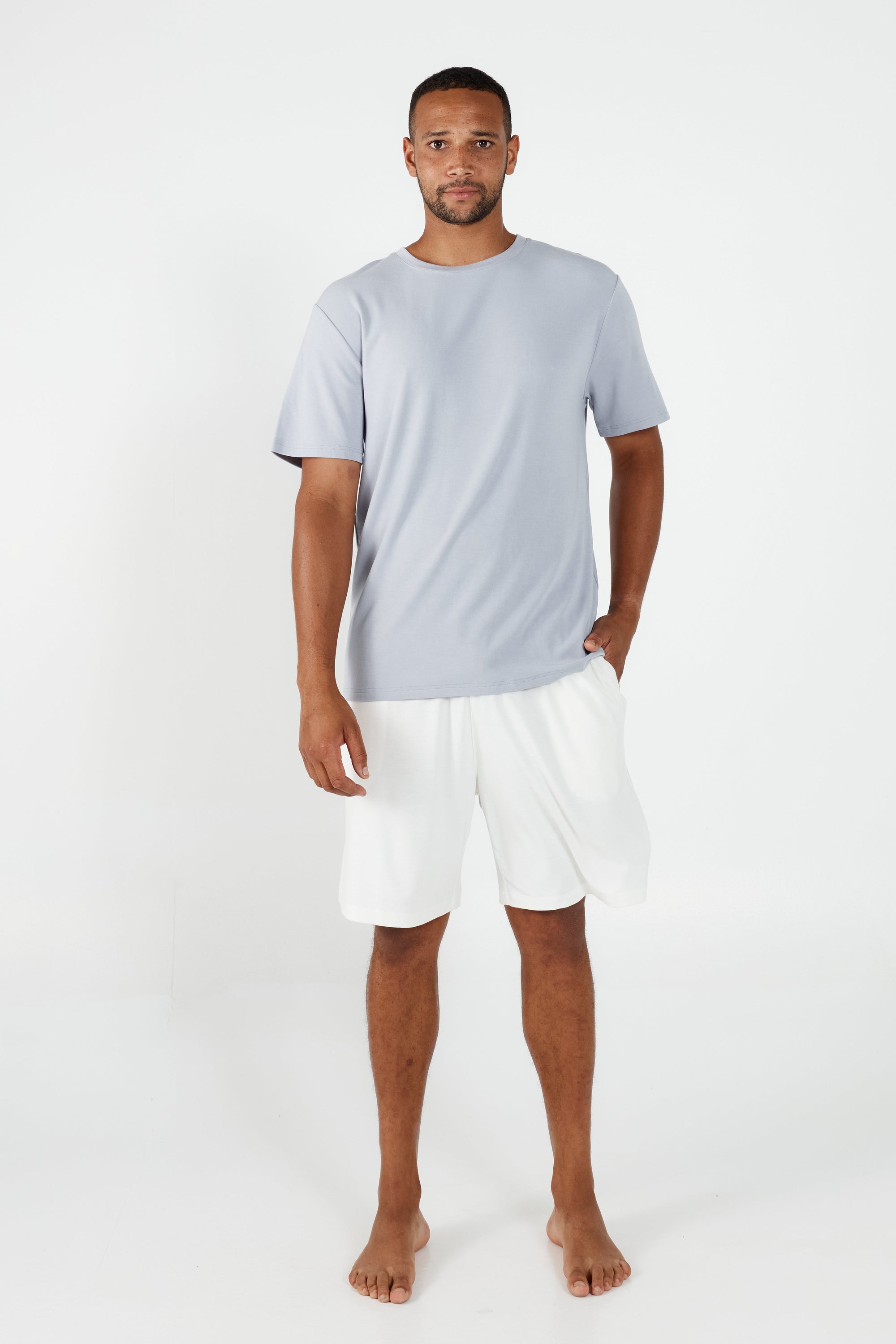 Como Crew Neck T-Shirt - Lavender Grey