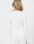 Como Long Sleeve Cardigan - White