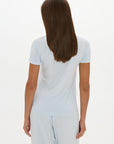 La Palma Crewneck T-Shirt - Pale Azure