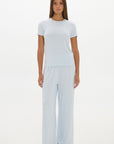 La Palma Crewneck T-Shirt - Pale Azure