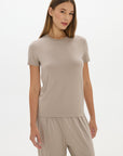 La Palma Crewneck T-Shirt - Taupe