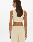 La Palma Cropped Tank Top - Butter