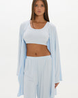 La Palma Light Lounge Robe - Pale Azure