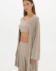 La Palma Light Lounge Robe - Taupe