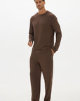 La Palma Crew Neck Long Sleeve T-Shirt - Espresso