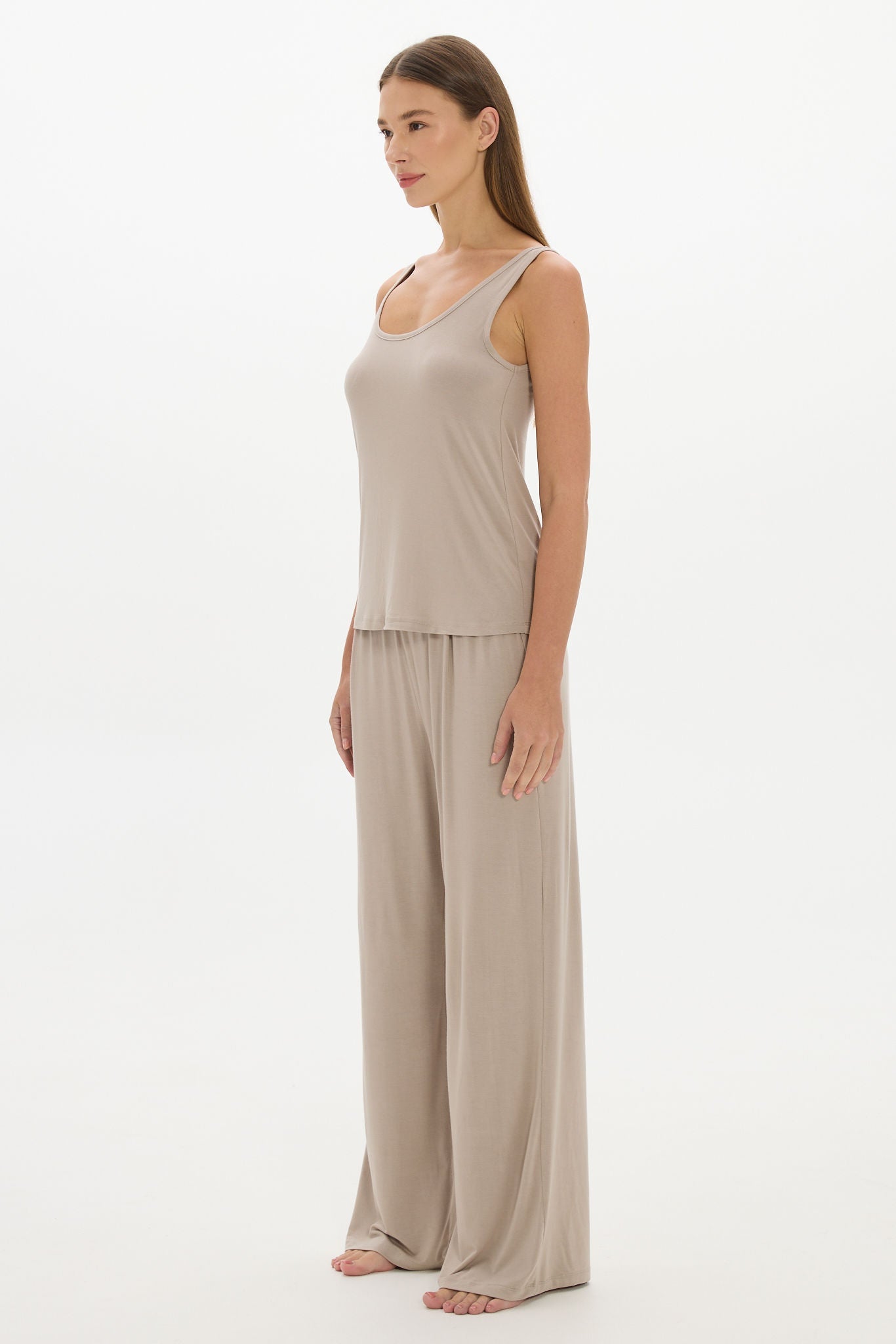 La Palma Lounge Tank Top - Taupe