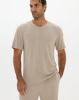 La Palma V-neck T Shirt - Taupe