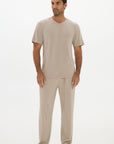 La Palma V-neck T Shirt - Taupe