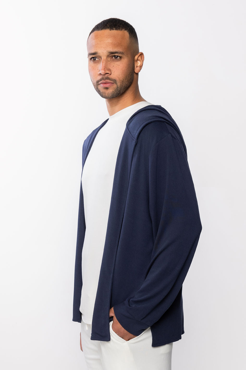 Lounge Open Hoodie - Midnight Navy
