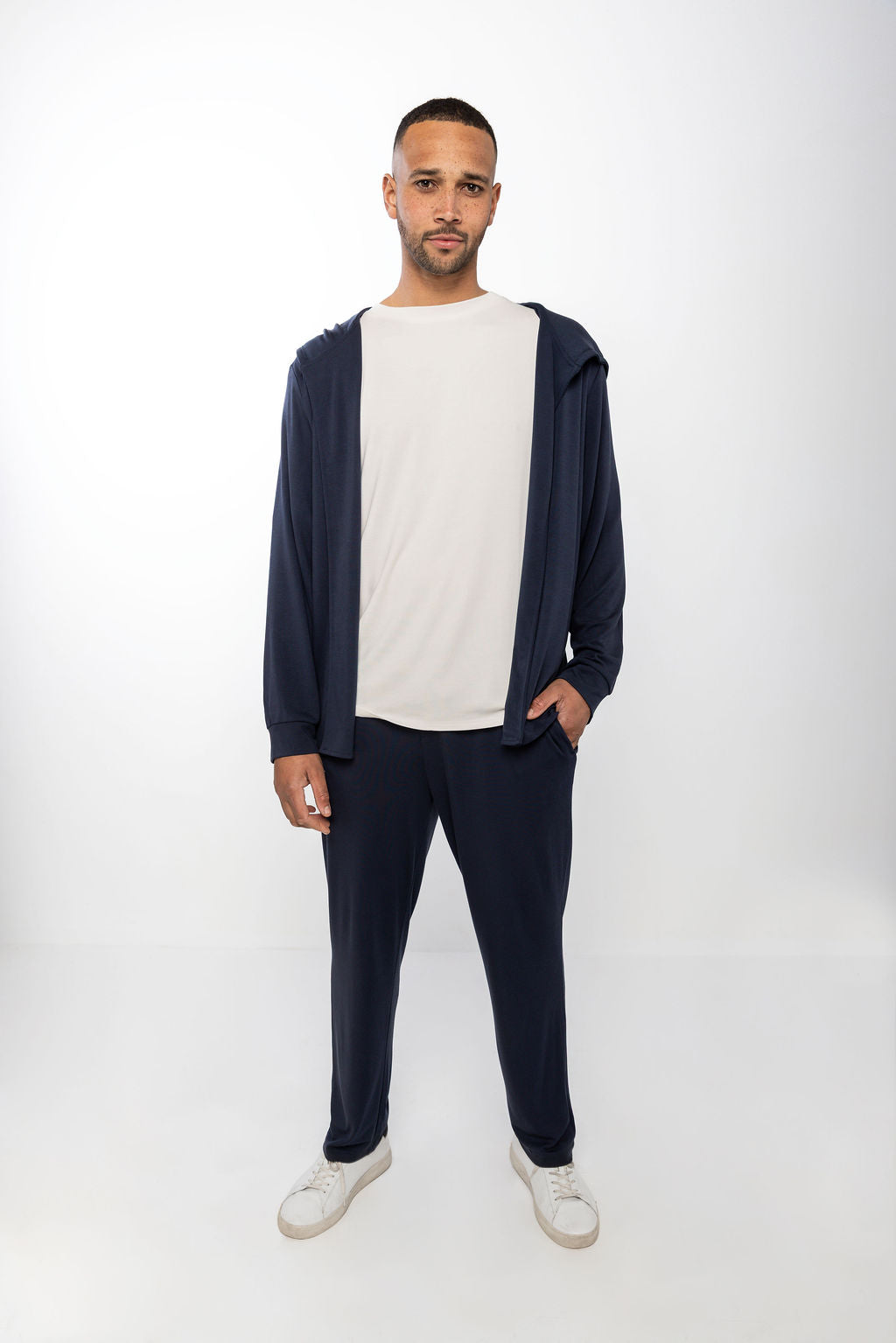 Lounge Open Hoodie - Midnight Navy