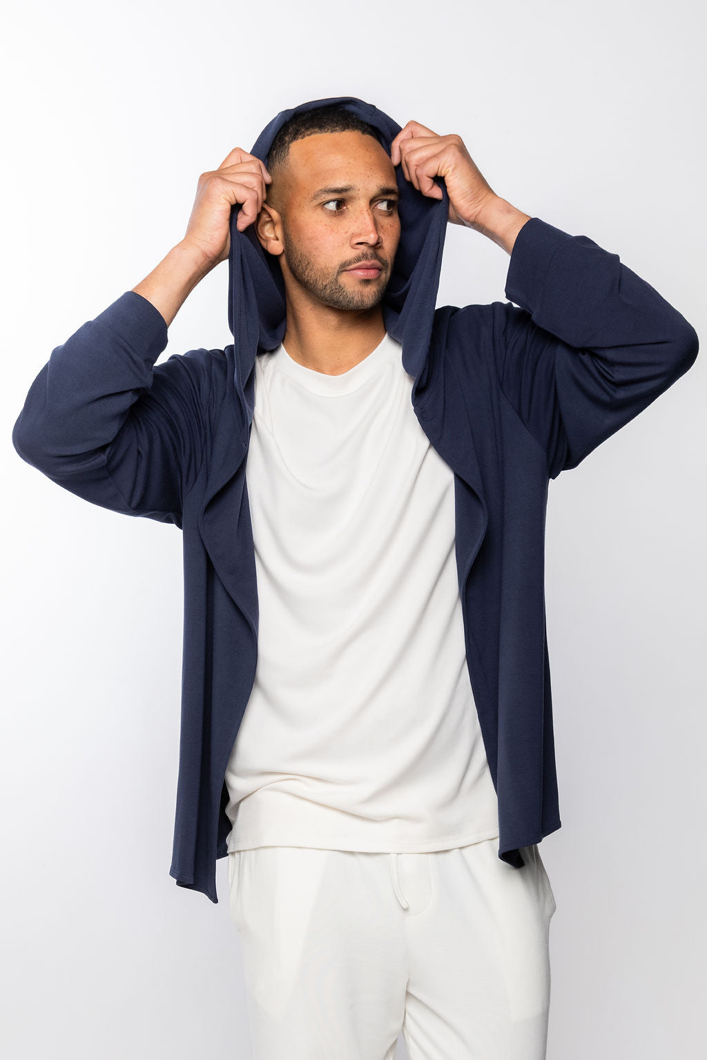 Lounge Open Hoodie - Midnight Navy