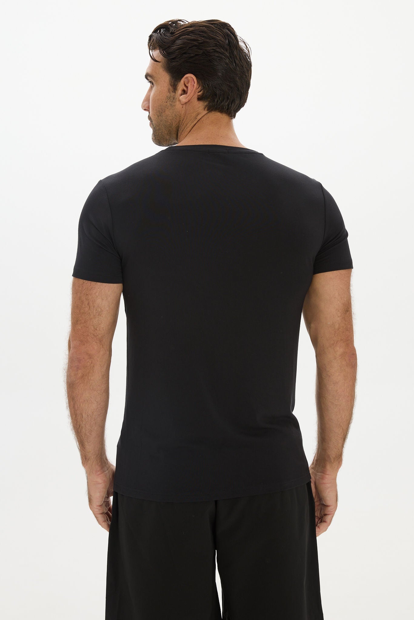 Crew Neck Undershirt - Black