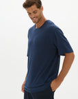 Soft Linen Jersey T-Shirt - Midnight Navy
