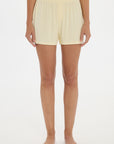 Soft Rib Boyfriend Shorts - Butter