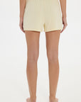 Soft Rib Boyfriend Shorts - Butter