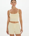 Soft Rib Boyfriend Shorts - Butter