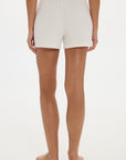 Soft Rib Boyfriend Shorts - Cream