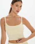 Soft Rib Cropped Cami - Butter