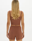Soft Rib Cropped Cami - Earth