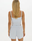 Soft Rib Cropped Cami - Pale Azure