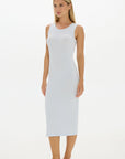 Soft Rib Tank Midi Dress - Pale Azure