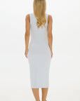 Soft Rib Tank Midi Dress - Pale Azure