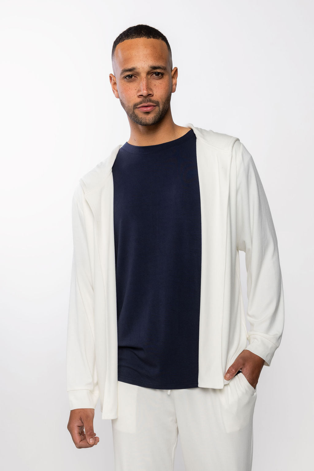 Lounge Open Hoodie - Cream