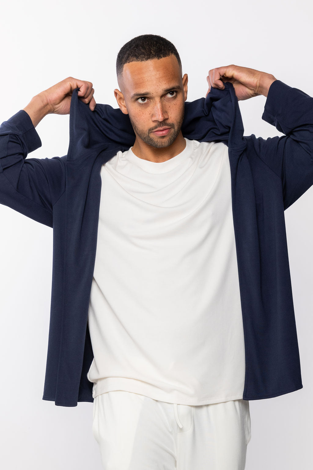Lounge Open Hoodie - Midnight Navy